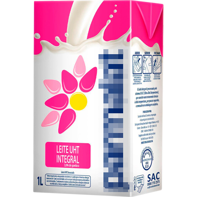 Caixa de leite integral UHT líquido (1 litro)