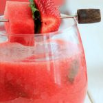Suco de melancia com morango