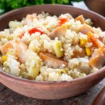 Receita de salada de quinoa com frango light e nutritiva